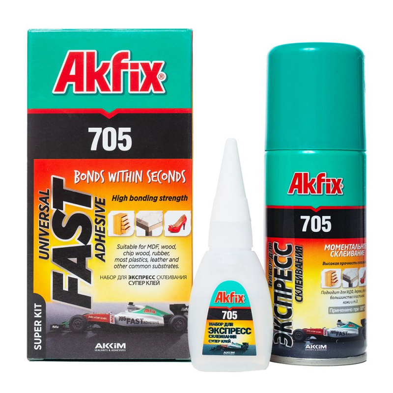 Akfix 705 набор для склеивания В25гр.+100мл.