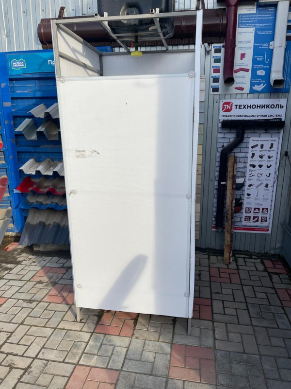 Душевая кабинка в сборе с баком 100л из белого поликарбоната